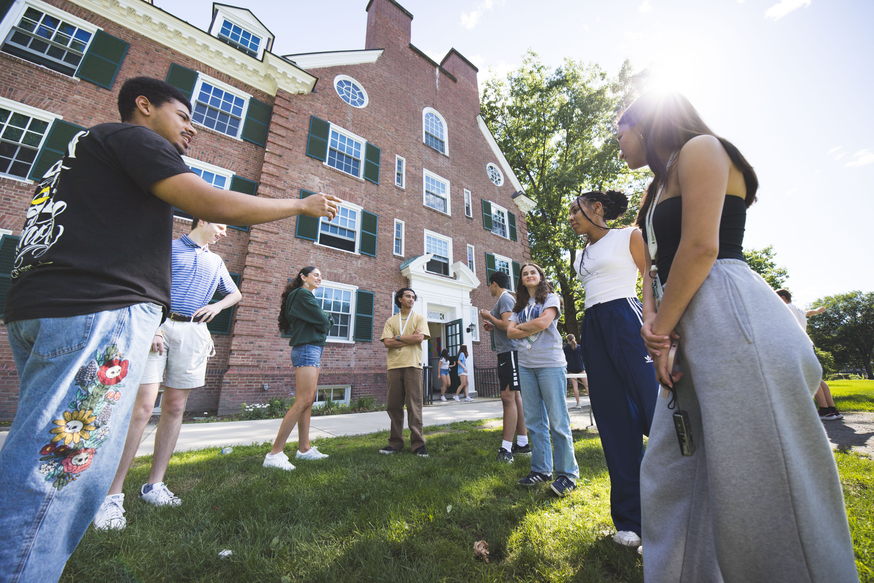 Summer Scholars on a tour of campus