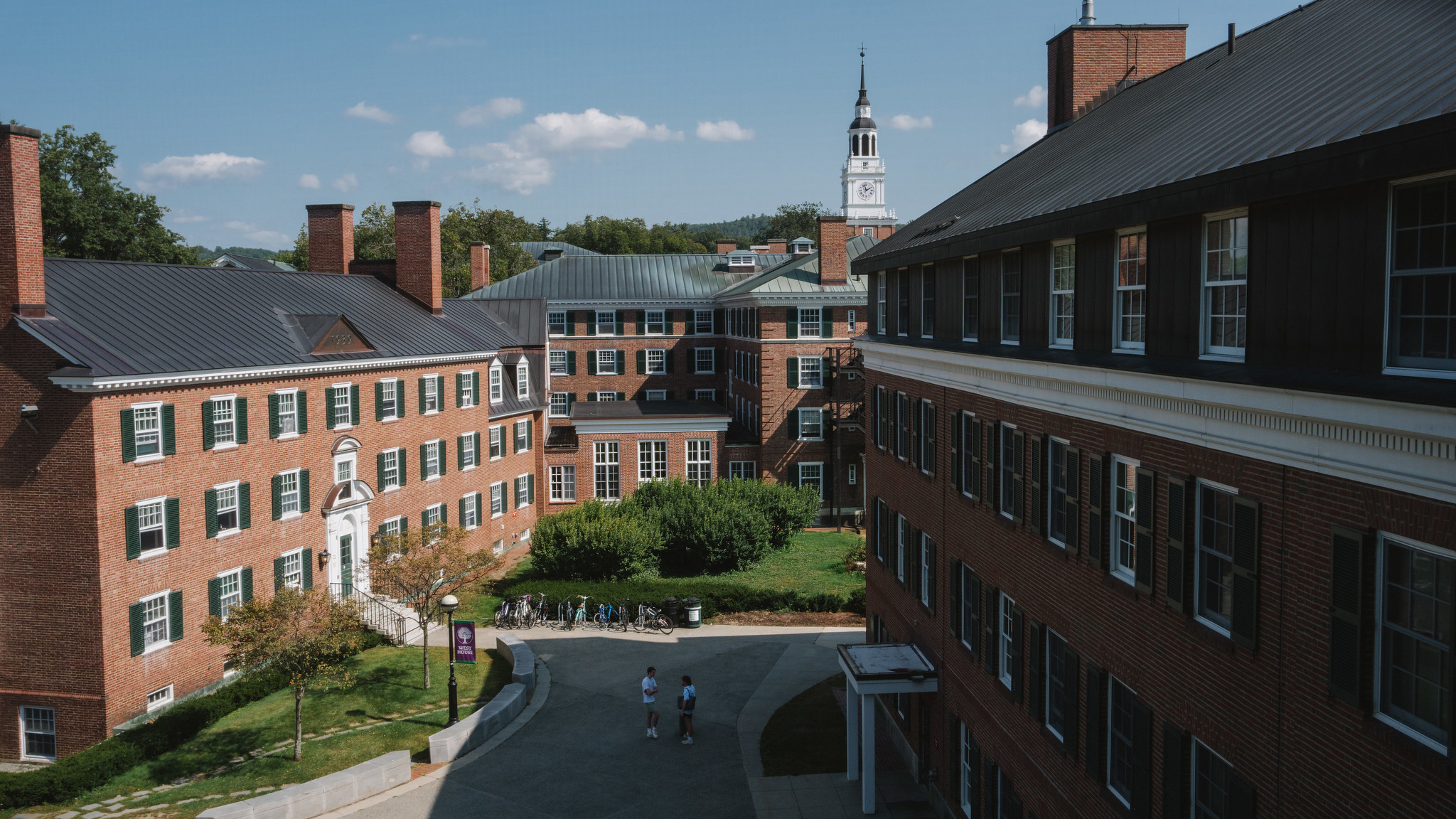 Aerial view of Dartmouth residence halls