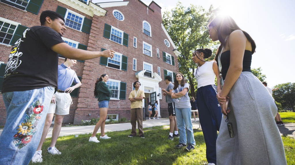 Summer Scholars on a tour of campus